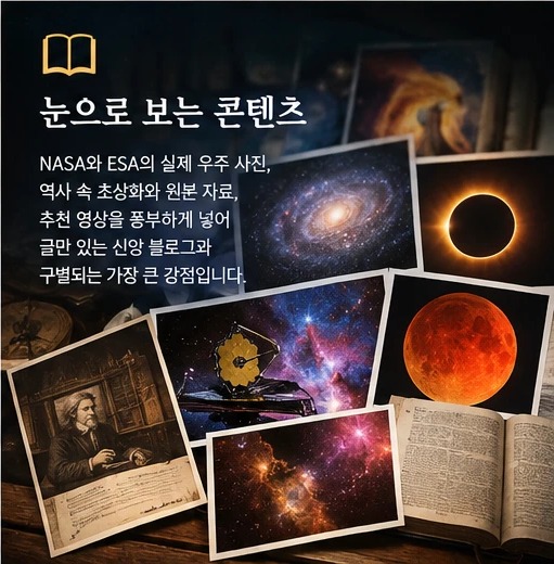 눈으로 보는 콘텐츠 — 우주 사진과 역사 자료